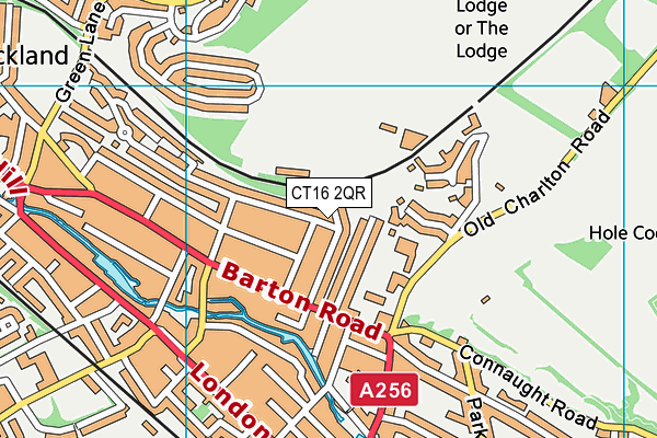 CT16 2QR map - OS VectorMap District (Ordnance Survey) CT16 2QR map - OS VectorMap District (Ordnance Survey)