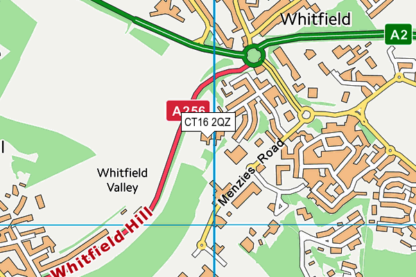 CT16 2QZ map - OS VectorMap District (Ordnance Survey) CT16 2QZ map - OS VectorMap District (Ordnance Survey)
