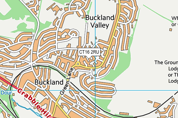CT16 2RU map - OS VectorMap District (Ordnance Survey) CT16 2RU map - OS VectorMap District (Ordnance Survey)