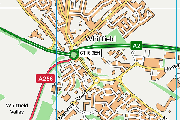 CT16 3EH map - OS VectorMap District (Ordnance Survey) CT16 3EH map - OS VectorMap District (Ordnance Survey)