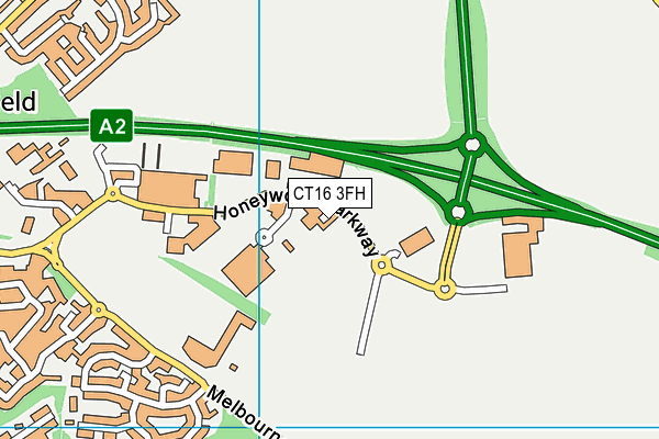 CT16 3FH map - OS VectorMap District (Ordnance Survey) CT16 3FH map - OS VectorMap District (Ordnance Survey)