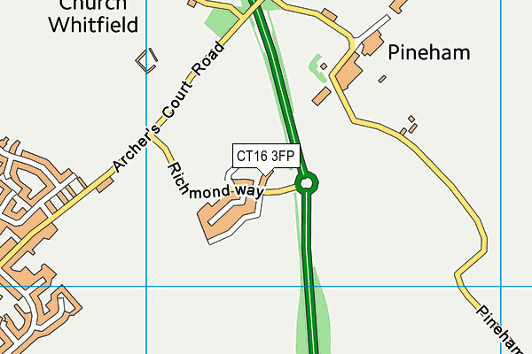CT16 3FP map - OS VectorMap District (Ordnance Survey) CT16 3FP map - OS VectorMap District (Ordnance Survey)