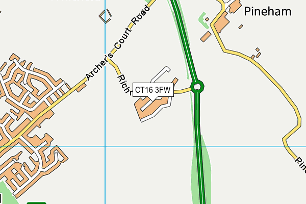 CT16 3FW map - OS VectorMap District (Ordnance Survey) CT16 3FW map - OS VectorMap District (Ordnance Survey)