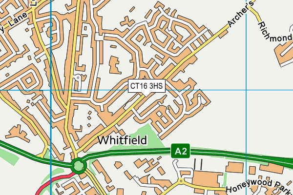 CT16 3HS map - OS VectorMap District (Ordnance Survey) CT16 3HS map - OS VectorMap District (Ordnance Survey)