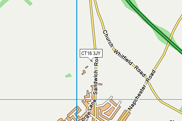 CT16 3JY map - OS VectorMap District (Ordnance Survey) CT16 3JY map - OS VectorMap District (Ordnance Survey)