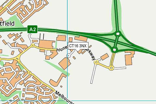 CT16 3NX map - OS VectorMap District (Ordnance Survey) CT16 3NX map - OS VectorMap District (Ordnance Survey)