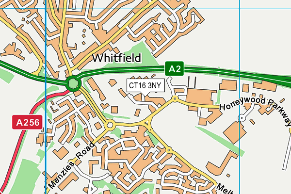 CT16 3NY map - OS VectorMap District (Ordnance Survey) CT16 3NY map - OS VectorMap District (Ordnance Survey)