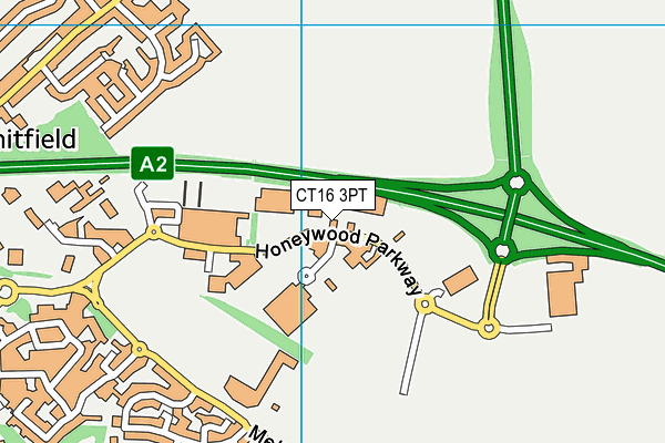 CT16 3PT map - OS VectorMap District (Ordnance Survey) CT16 3PT map - OS VectorMap District (Ordnance Survey)