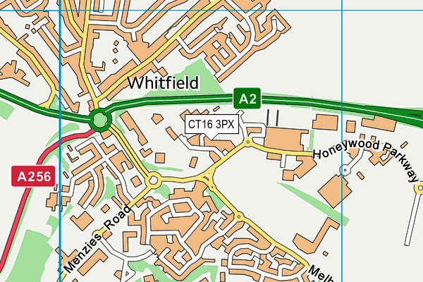 CT16 3PX map - OS VectorMap District (Ordnance Survey) CT16 3PX map - OS VectorMap District (Ordnance Survey)
