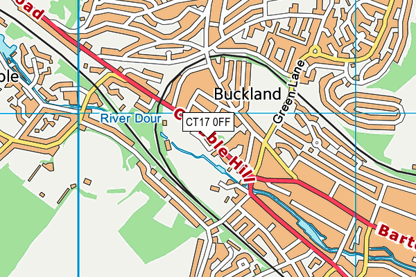 CT17 0FF map - OS VectorMap District (Ordnance Survey) CT17 0FF map - OS VectorMap District (Ordnance Survey)