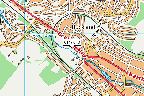 CT17 0FG map - OS VectorMap District (Ordnance Survey) CT17 0FG map - OS VectorMap District (Ordnance Survey)