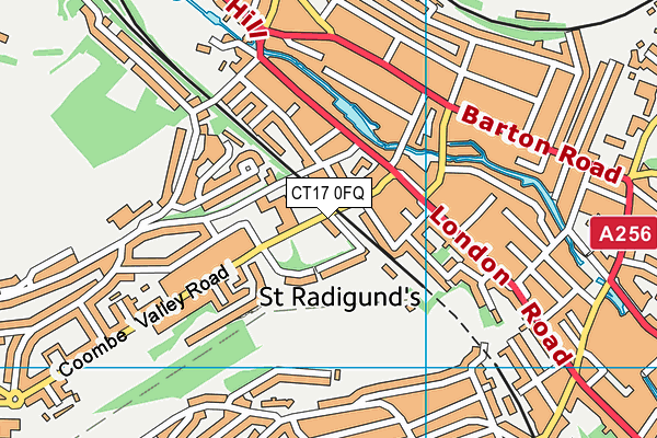 CT17 0FQ map - OS VectorMap District (Ordnance Survey) CT17 0FQ map - OS VectorMap District (Ordnance Survey)