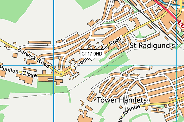 CT17 0HD map - OS VectorMap District (Ordnance Survey) CT17 0HD map - OS VectorMap District (Ordnance Survey)