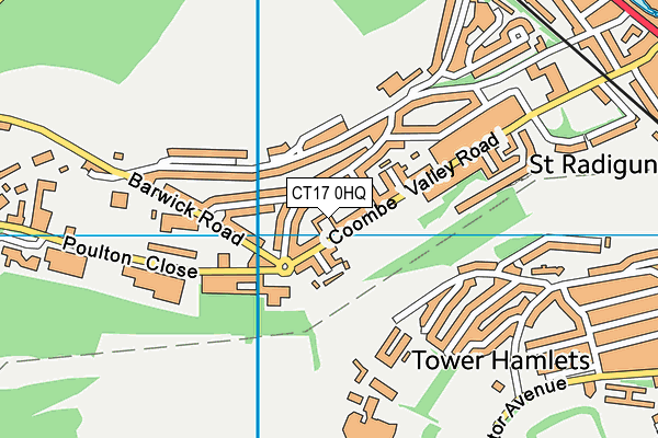 CT17 0HQ map - OS VectorMap District (Ordnance Survey) CT17 0HQ map - OS VectorMap District (Ordnance Survey)
