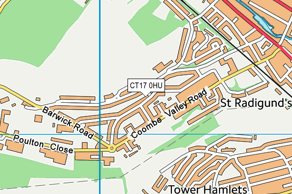 CT17 0HU map - OS VectorMap District (Ordnance Survey) CT17 0HU map - OS VectorMap District (Ordnance Survey)