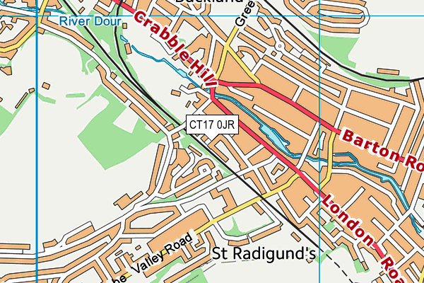 CT17 0JR map - OS VectorMap District (Ordnance Survey) CT17 0JR map - OS VectorMap District (Ordnance Survey)