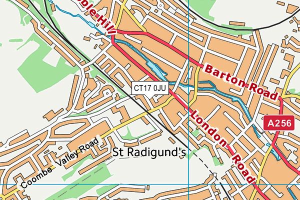 CT17 0JU map - OS VectorMap District (Ordnance Survey) CT17 0JU map - OS VectorMap District (Ordnance Survey)