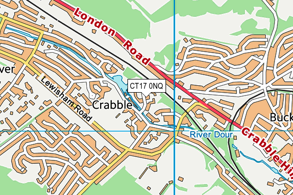 CT17 0NQ map - OS VectorMap District (Ordnance Survey) CT17 0NQ map - OS VectorMap District (Ordnance Survey)
