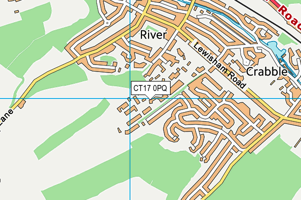 CT17 0PQ map - OS VectorMap District (Ordnance Survey) CT17 0PQ map - OS VectorMap District (Ordnance Survey)