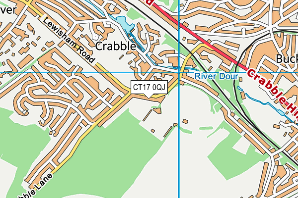 CT17 0QJ map - OS VectorMap District (Ordnance Survey) CT17 0QJ map - OS VectorMap District (Ordnance Survey)