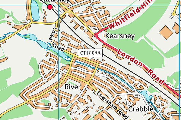 CT17 0RR map - OS VectorMap District (Ordnance Survey) CT17 0RR map - OS VectorMap District (Ordnance Survey)