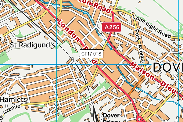 CT17 0TS map - OS VectorMap District (Ordnance Survey) CT17 0TS map - OS VectorMap District (Ordnance Survey)