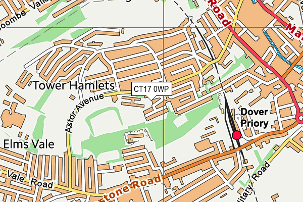 CT17 0WP map - OS VectorMap District (Ordnance Survey) CT17 0WP map - OS VectorMap District (Ordnance Survey)