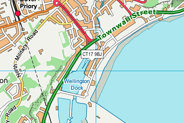 CT17 9BJ map - OS VectorMap District (Ordnance Survey) CT17 9BJ map - OS VectorMap District (Ordnance Survey)