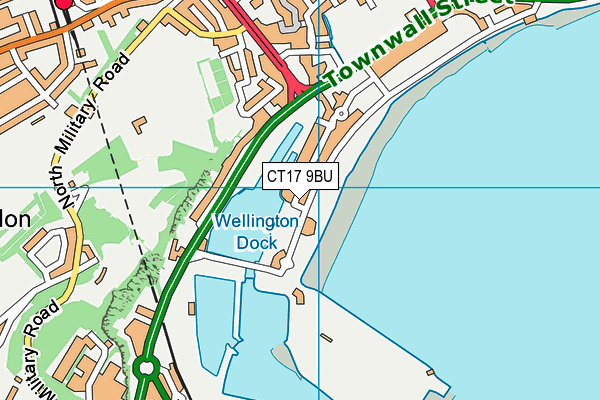 CT17 9BU map - OS VectorMap District (Ordnance Survey) CT17 9BU map - OS VectorMap District (Ordnance Survey)