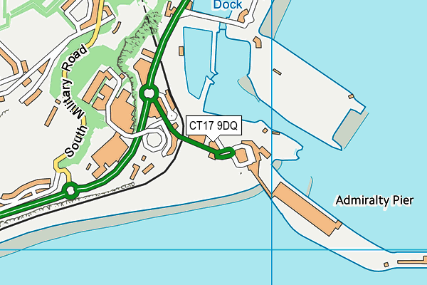 CT17 9DQ map - OS VectorMap District (Ordnance Survey) CT17 9DQ map - OS VectorMap District (Ordnance Survey)
