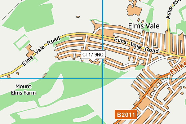 CT17 9NQ map - OS VectorMap District (Ordnance Survey) CT17 9NQ map - OS VectorMap District (Ordnance Survey)