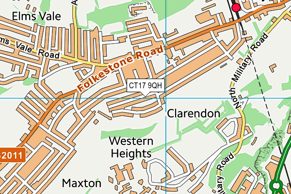 CT17 9QH map - OS VectorMap District (Ordnance Survey) CT17 9QH map - OS VectorMap District (Ordnance Survey)
