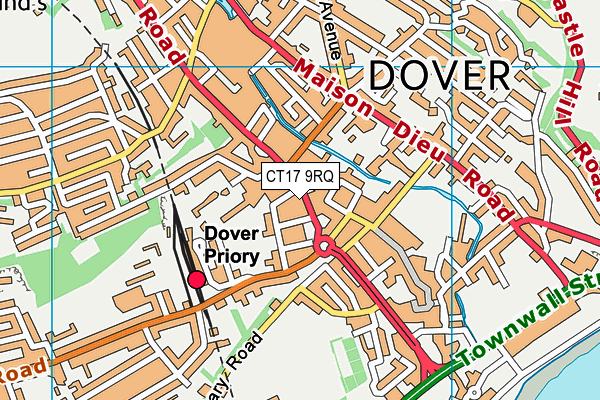 CT17 9RQ map - OS VectorMap District (Ordnance Survey) CT17 9RQ map - OS VectorMap District (Ordnance Survey)