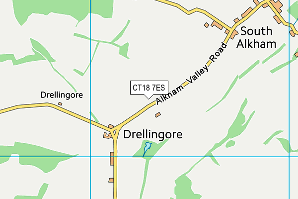 CT18 7ES map - OS VectorMap District (Ordnance Survey) CT18 7ES map - OS VectorMap District (Ordnance Survey)
