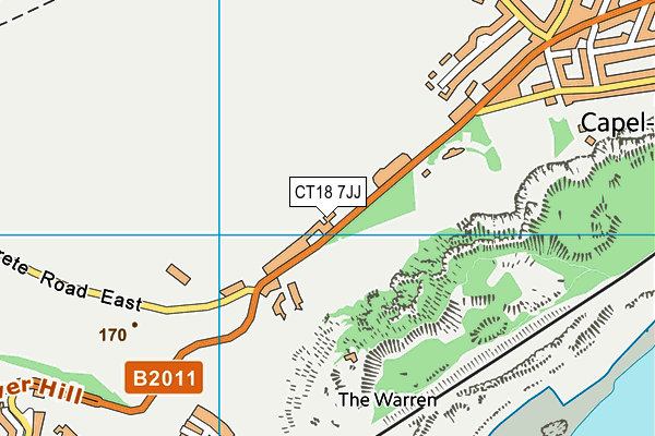CT18 7JJ map - OS VectorMap District (Ordnance Survey) CT18 7JJ map - OS VectorMap District (Ordnance Survey)