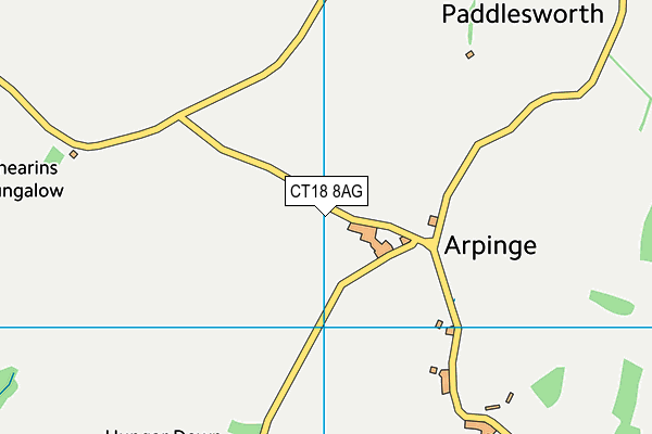 CT18 8AG map - OS VectorMap District (Ordnance Survey) CT18 8AG map - OS VectorMap District (Ordnance Survey)