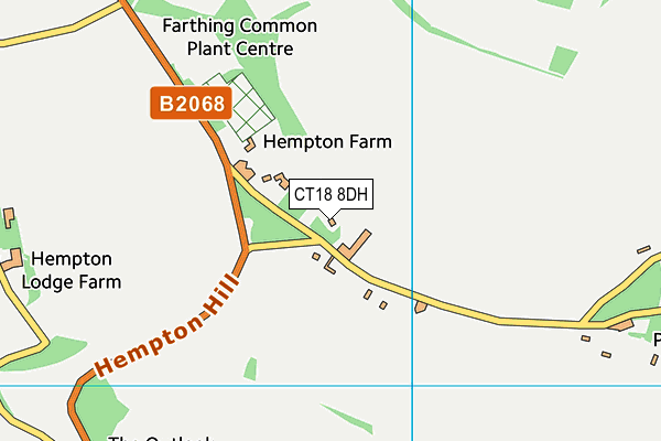 CT18 8DH map - OS VectorMap District (Ordnance Survey) CT18 8DH map - OS VectorMap District (Ordnance Survey)