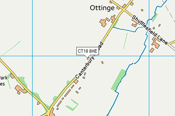 CT18 8HE map - OS VectorMap District (Ordnance Survey) CT18 8HE map - OS VectorMap District (Ordnance Survey)