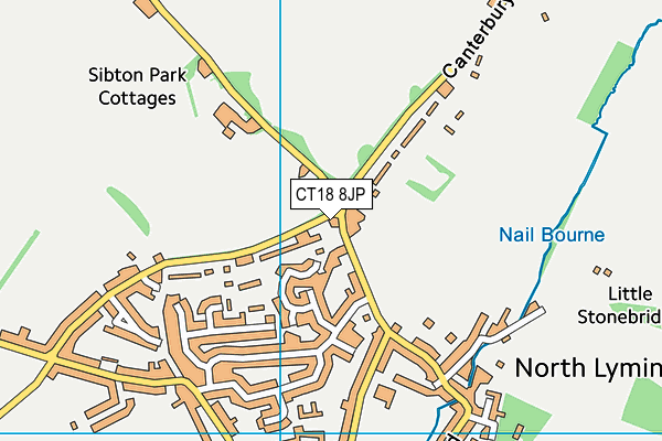 CT18 8JP map - OS VectorMap District (Ordnance Survey) CT18 8JP map - OS VectorMap District (Ordnance Survey)