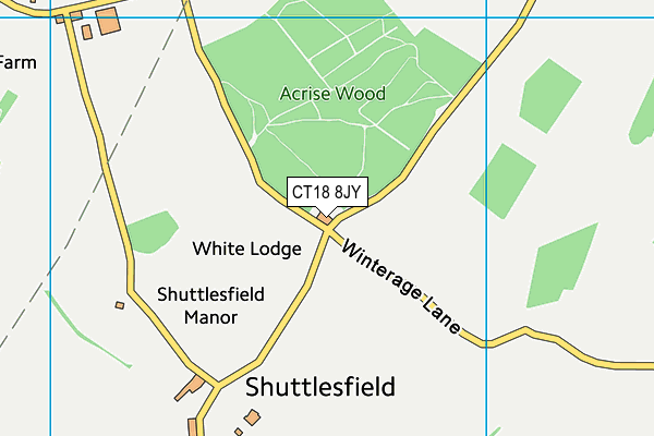 CT18 8JY map - OS VectorMap District (Ordnance Survey) CT18 8JY map - OS VectorMap District (Ordnance Survey)