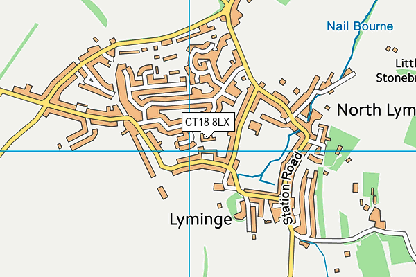 CT18 8LX map - OS VectorMap District (Ordnance Survey) CT18 8LX map - OS VectorMap District (Ordnance Survey)