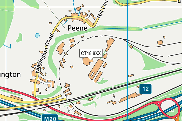 CT18 8XX map - OS VectorMap District (Ordnance Survey) CT18 8XX map - OS VectorMap District (Ordnance Survey)