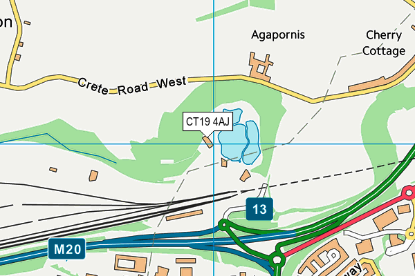CT19 4AJ map - OS VectorMap District (Ordnance Survey) CT19 4AJ map - OS VectorMap District (Ordnance Survey)