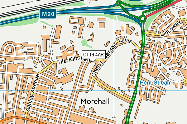 CT19 4AR map - OS VectorMap District (Ordnance Survey) CT19 4AR map - OS VectorMap District (Ordnance Survey)