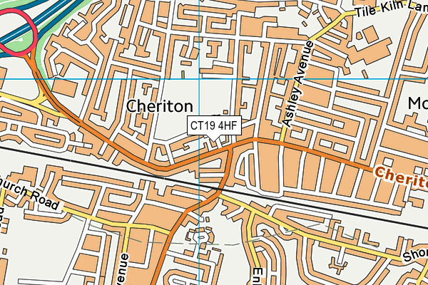 CT19 4HF map - OS VectorMap District (Ordnance Survey) CT19 4HF map - OS VectorMap District (Ordnance Survey)