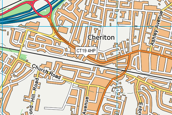 CT19 4HP map - OS VectorMap District (Ordnance Survey) CT19 4HP map - OS VectorMap District (Ordnance Survey)