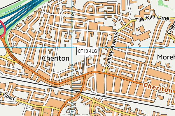 CT19 4LG map - OS VectorMap District (Ordnance Survey) CT19 4LG map - OS VectorMap District (Ordnance Survey)