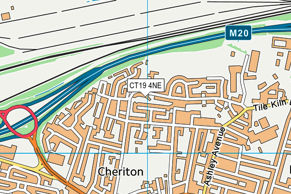 CT19 4NE map - OS VectorMap District (Ordnance Survey) CT19 4NE map - OS VectorMap District (Ordnance Survey)