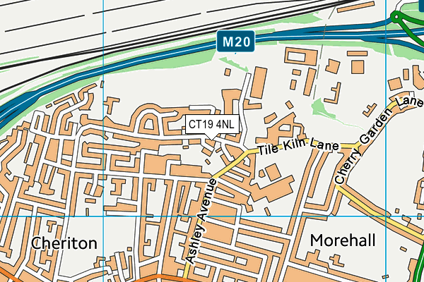 CT19 4NL map - OS VectorMap District (Ordnance Survey) CT19 4NL map - OS VectorMap District (Ordnance Survey)