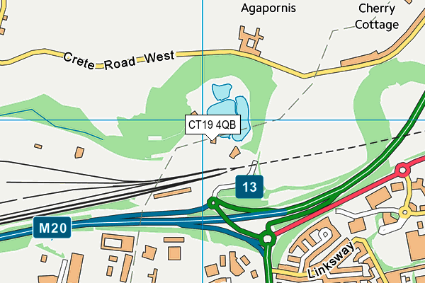 CT19 4QB map - OS VectorMap District (Ordnance Survey) CT19 4QB map - OS VectorMap District (Ordnance Survey)